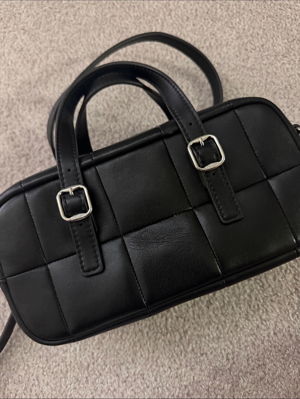 COACHTOPIA Alternative/Ego Mini Satchel Bag in Checkerboard Leather - Picture 7 of 7